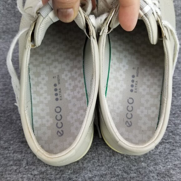 ✅Ecco Soft 7 HydroMax Grey Leather Spike-less Golf Shoes Womens EU 41 Extra Wide - Picture 4 of 12